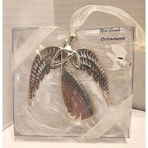 Silver Serenity Angels Midwest CBK Serenity Prayer  Angel Ornament New In Box